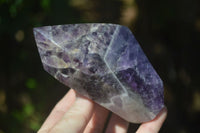 Polished Gemmy Chevron Amethyst Points  x 2 From Zambia - Toprock Gemstones and Minerals 