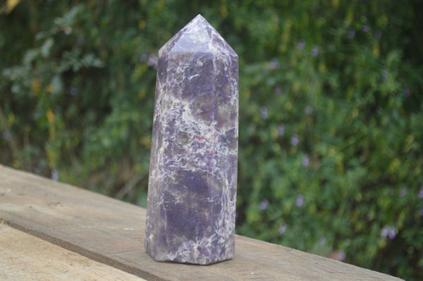 Polished Purple Lepidolite Point  x 1 From Madagascar
