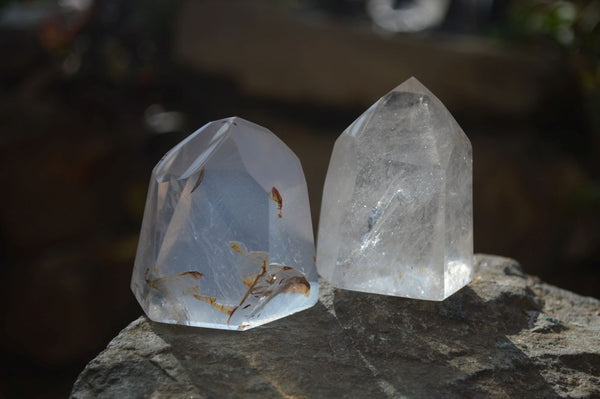 Polished Small Clear Quartz Points x 6 From Madagascar - Toprock Gemstones and Minerals 