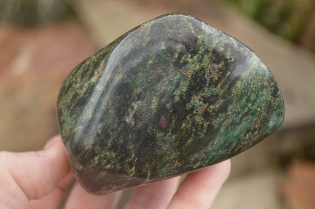 Polished Fluorescent Ruby Corundum In Chrome Verdite Free Forms x 6 From Zimbabwe - TopRock