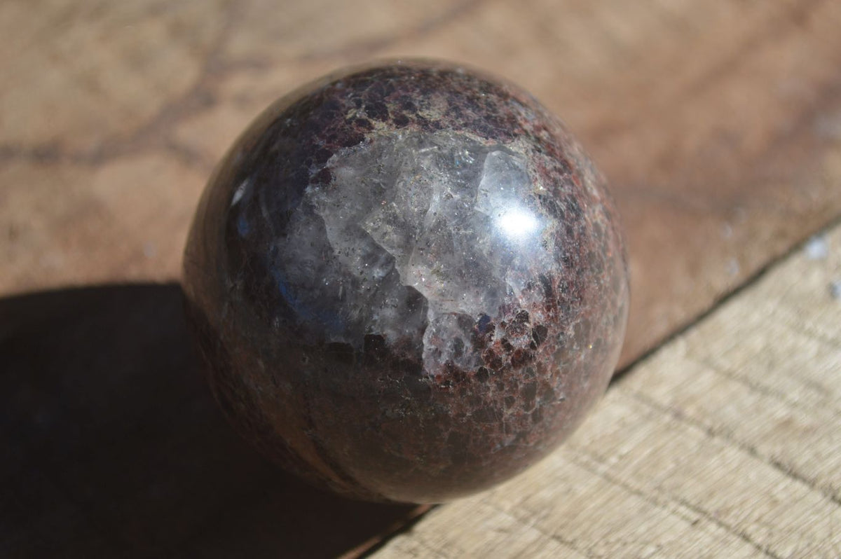 Polished Red Pyrope Garnet Matrix Spheres  x 6 From Madagascar - Toprock Gemstones and Minerals 