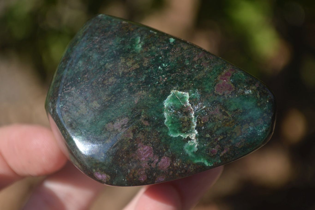 Polished Fluorescent Ruby Corundum In Chrome Verdite Free Forms x 6 From Zimbabwe - Toprock Gemstones and Minerals 
