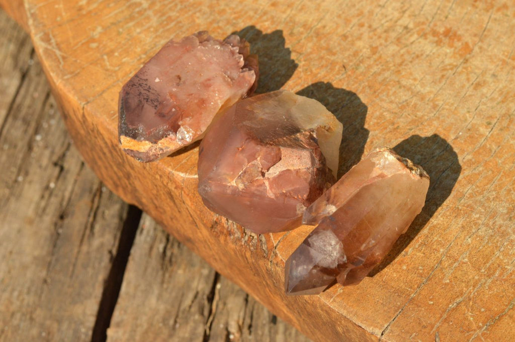 Natural Single Red Hematoid Phantom Quartz Crystals  x 35 From Karoi, Zimbabwe - TopRock