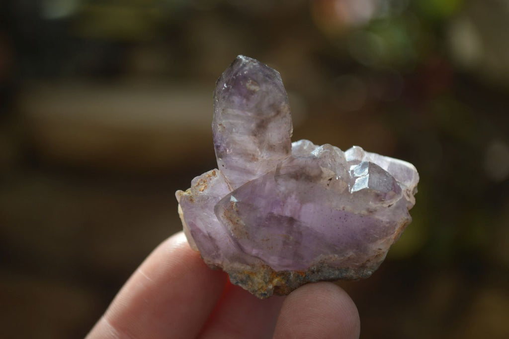 Natural Window Amethyst Crystals  x 12 From Chiredzi, Zimbabwe - Toprock Gemstones and Minerals 