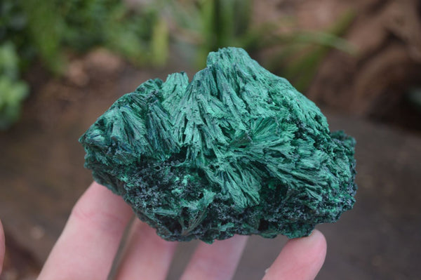 Natural Chatoyant Silky Malachite Specimens  x 2 From Congo - Toprock Gemstones and Minerals 