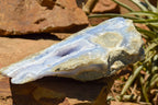 Natural Blue Lace Agate Geode Specimens  x 2 From Nsanje, Malawi - TopRock