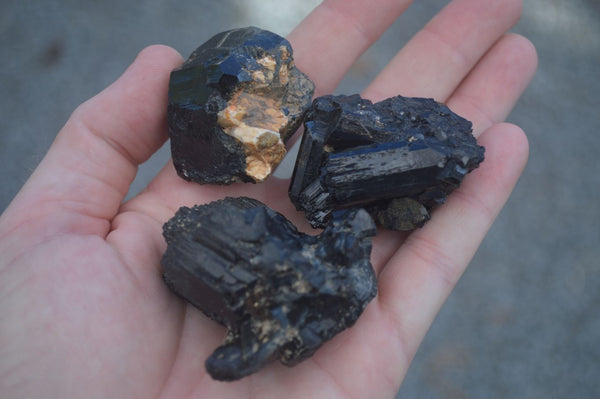 Natural Schorl Black Tourmaline Specimens  x 27 From Erongo, Namibia - Toprock Gemstones and Minerals 