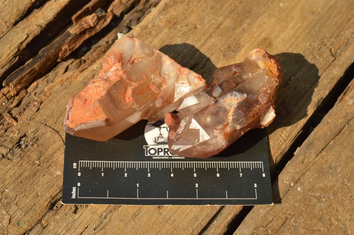 Natural Single Red Hematoid Phantom Quartz Crystals  x 35 From Karoi, Zimbabwe - TopRock