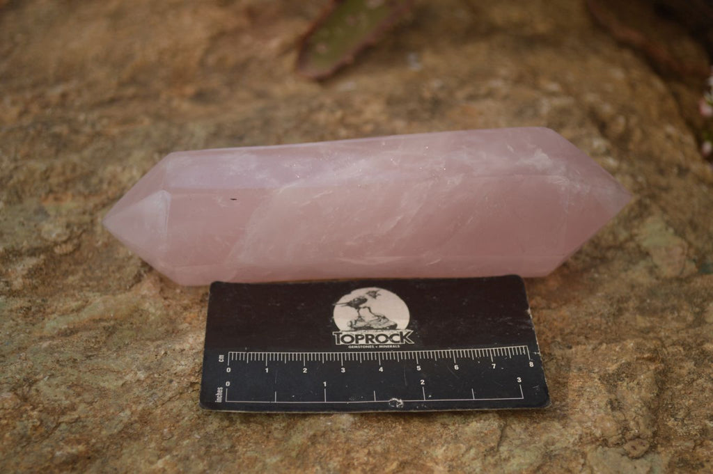 Polished Gemmy Double Terminated Rose Quartz Points x 4 From Ambatondrazaka, Madagascar - Toprock Gemstones and Minerals 