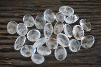 Polished Clear Bright Rock Crystal Galet / Palm Stones x 70 From Madagascar - Toprock Gemstones and Minerals 