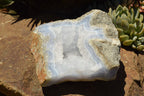 Natural Blue Lace Agate Geode Specimens  x 2 From Nsanje, Malawi - TopRock