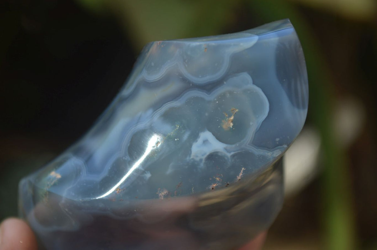 Polished Banded Agate Flames  x 6 From West Coast, Madagascar - Toprock Gemstones and Minerals 