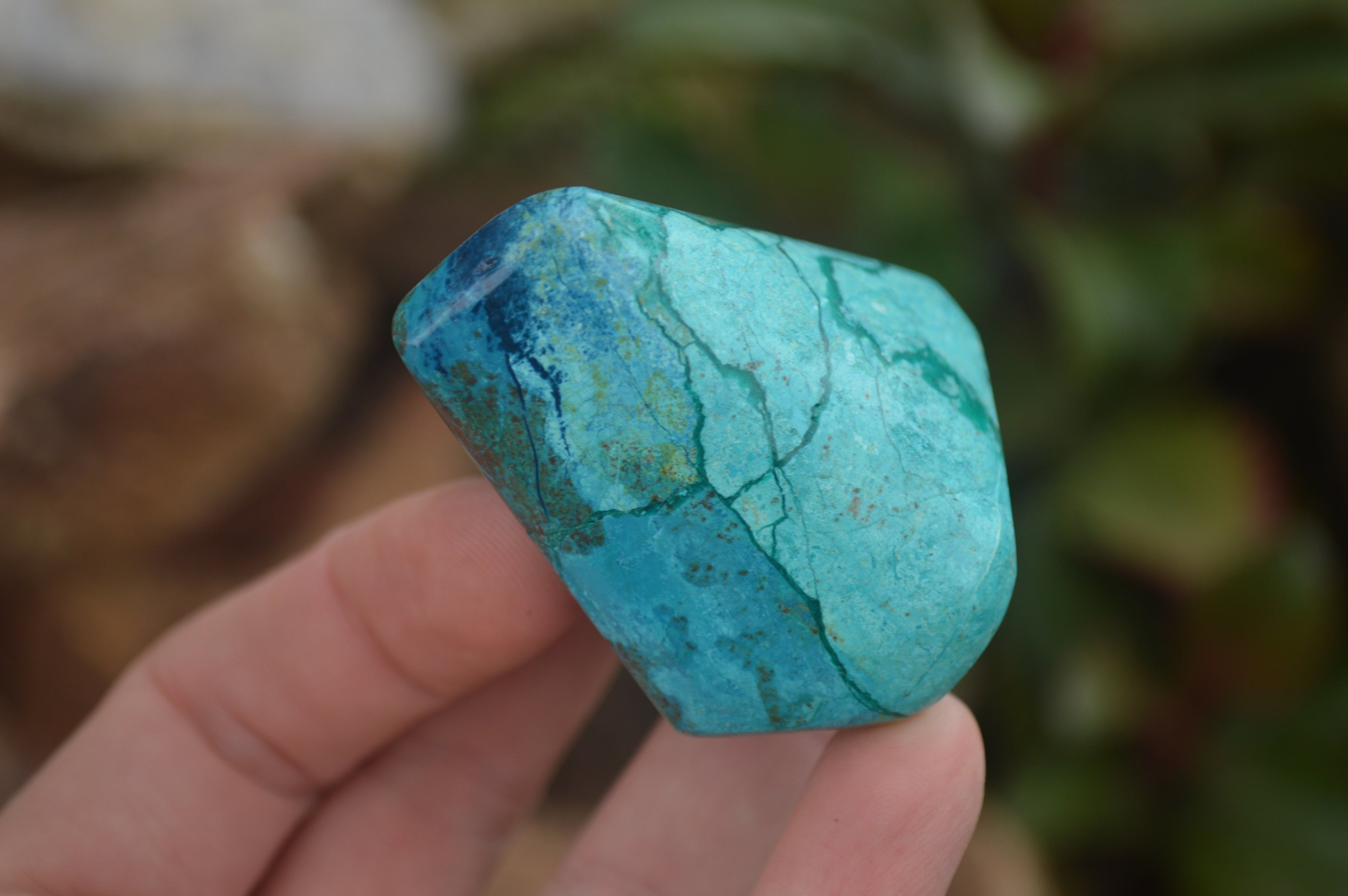 Polished Blue Shattuckite Free Forms  x Sold Per 1Kg From Kaokoveld, Namibia - TopRock