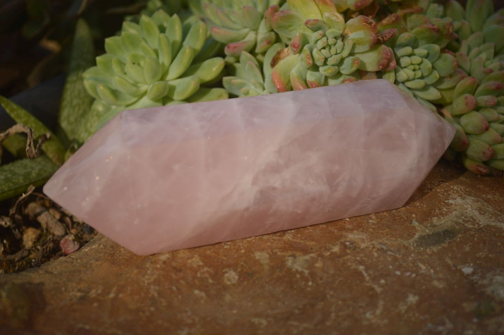 Polished Gemmy Double Terminated Rose Quartz Points x 4 From Ambatondrazaka, Madagascar - Toprock Gemstones and Minerals 