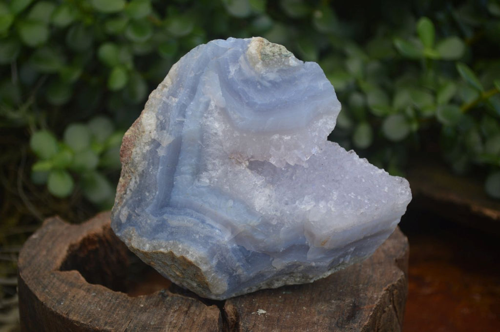 Natural Blue Lace Agate Geode Specimens  x 3 From Malawi - Toprock Gemstones and Minerals 
