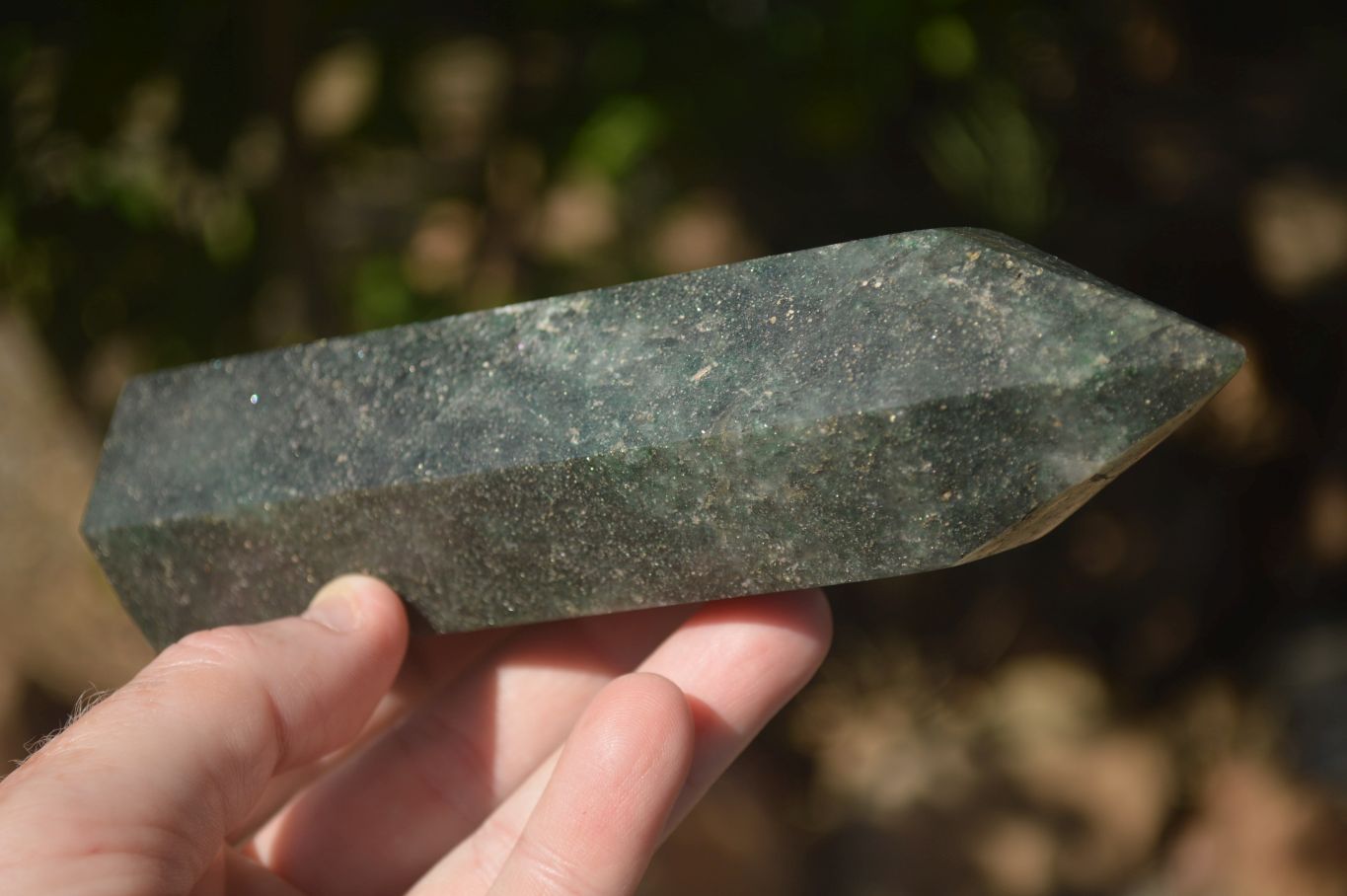 Polished Green Fuchsite Quartz Points  x 2 From Madagascar - Toprock Gemstones and Minerals 