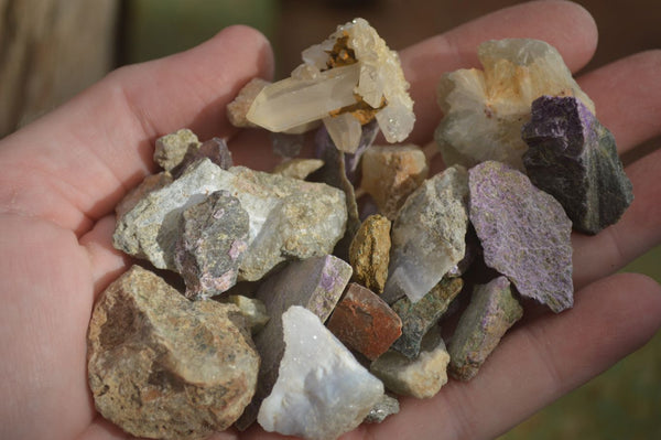 Natural Mixed Rough Gemstone Chips  x 4 Kg Lot From Southern Africa