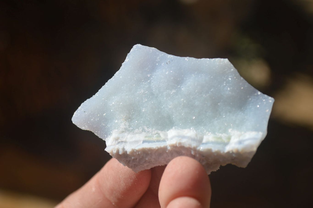 Natural Etched Blue Chalcedony Specimens x 35 From Nsanje, Malawi - Toprock Gemstones and Minerals 