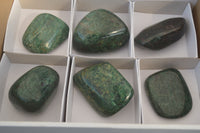 Polished Fluorescent Ruby Corundum In Chrome Verdite Free Forms x 6 From Zimbabwe - Toprock Gemstones and Minerals 