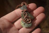 Polished  Copper Wire Wrapped Soapstone Eagle Pendants x 6 From Zimbabwe - Toprock Gemstones and Minerals 