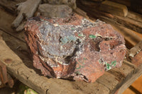 Natural Massive Drusy Coated Ball Malachite On Red Copper Dolomite Specimen x 1 From Likasi, Congo - Toprock Gemstones and Minerals 