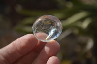 Polished Clear Bright Rock Crystal Galet / Palm Stones x 70 From Madagascar - Toprock Gemstones and Minerals 