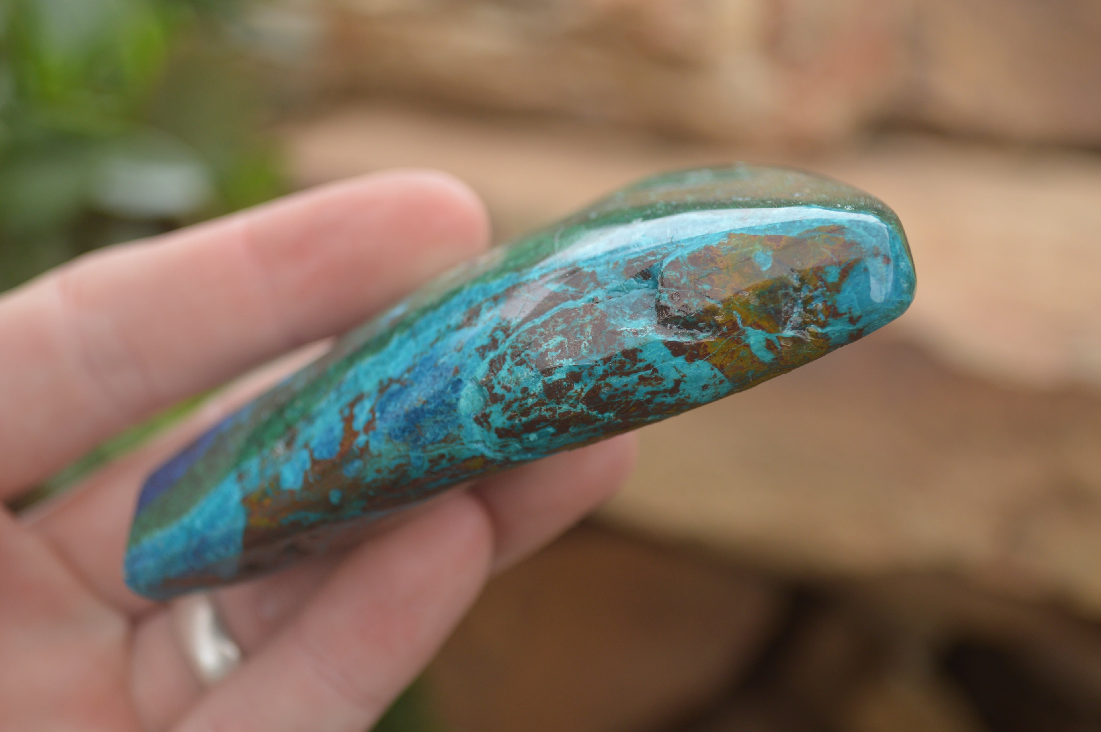 Polished Blue Shattuckite Free Forms  x Sold Per 1Kg From Kaokoveld, Namibia - TopRock