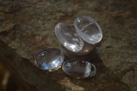 Polished Clear Bright Rock Crystal Galet / Palm Stones x 70 From Madagascar - Toprock Gemstones and Minerals 