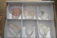 Polished Mixed Inclusion Quartz Points x 6 From Madagascar - Toprock Gemstones and Minerals 