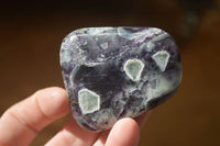 Polished Semi Translucent Watermelon Fluorite Free Forms  x 6 From Uis, Namibia - Toprock Gemstones and Minerals 