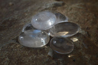 Polished Clear Bright Rock Crystal Galet / Palm Stones x 70 From Madagascar - Toprock Gemstones and Minerals 
