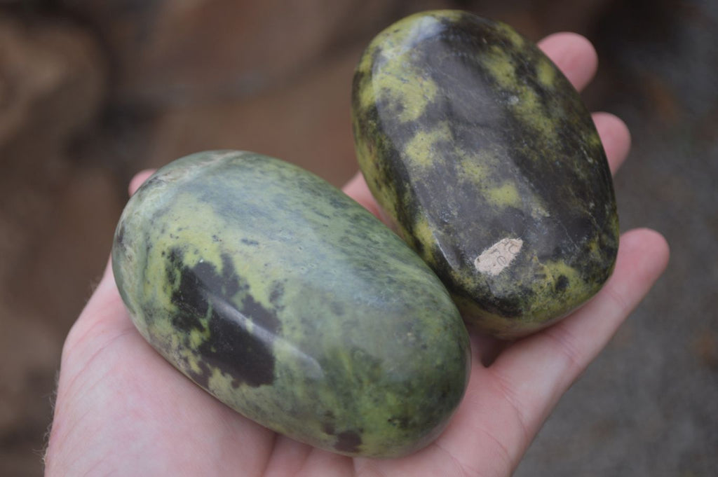 Polished Large Leopard Stone Palm Stones  x 6 From Zimbabwe - Toprock Gemstones and Minerals 