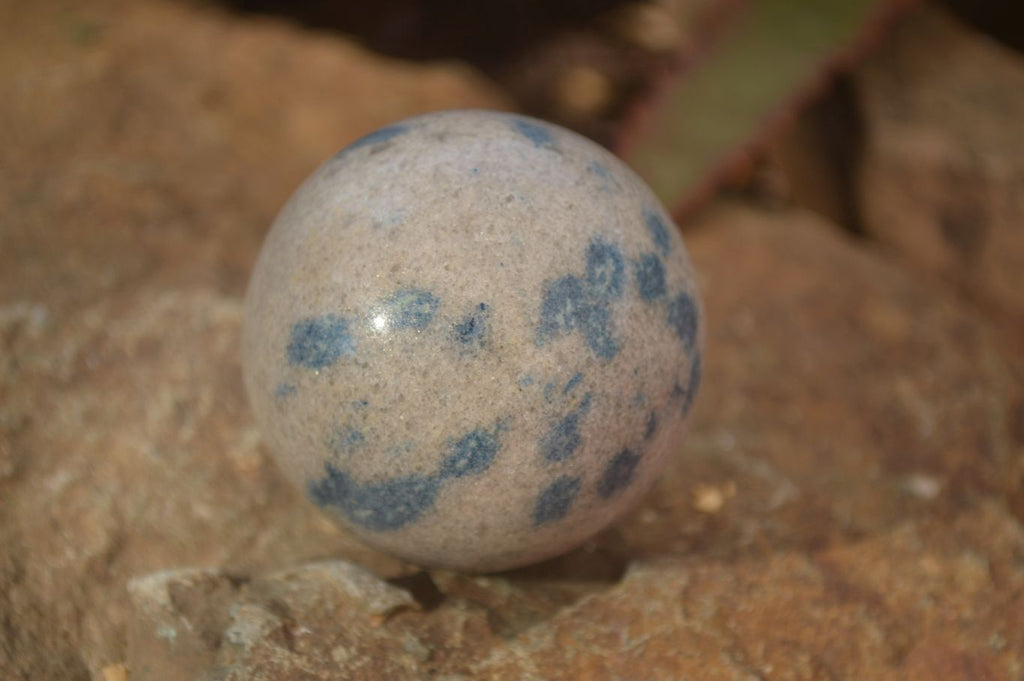 Polished Blue Spotted Spinel Quartz Spheres x 8 From Madagascar - Toprock Gemstones and Minerals 