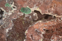 Natural Massive Drusy Coated Ball Malachite On Red Copper Dolomite Specimen x 1 From Likasi, Congo - Toprock Gemstones and Minerals 