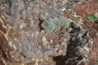 Natural Massive Drusy Coated Ball Malachite On Red Copper Dolomite Specimen x 1 From Likasi, Congo - Toprock Gemstones and Minerals 
