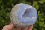 Polished Blue Lace Agate Standing Free Forms x 2 From Nsanje, Malawi - Toprock Gemstones and Minerals 