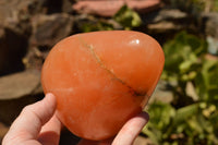 Polished Orange Twist Calcite Standing Free Forms  x 2 From Madagascar - TopRock