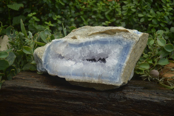 Natural XXL Blue Lace Agate Geode Specimen x 1 From Malawi - Toprock Gemstones and Minerals 