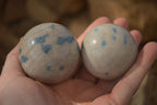 Polished Blue Spotted Spinel Quartz Spheres x 8 From Madagascar - Toprock Gemstones and Minerals 