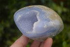 Polished Blue Lace Agate Standing Free Forms x 2 From Nsanje, Malawi - Toprock Gemstones and Minerals 