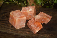 Natural New Sunset Orange Calcite Specimens  x 4 From Spitzkop, Namibia - Toprock Gemstones and Minerals 