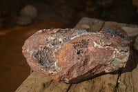 Natural Massive Drusy Coated Ball Malachite On Red Copper Dolomite Specimen x 1 From Likasi, Congo - Toprock Gemstones and Minerals 