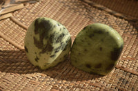 Polished Leopard Stone Standing Free Forms x 6 From Zimbabwe - Toprock Gemstones and Minerals 