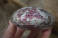 Polished Pink Rubellite Tourmaline In Feldspar & Quartz Matrix Standing Free Forms x 3 From Madagascar - Toprock Gemstones and Minerals 