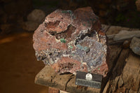 Natural Massive Drusy Coated Ball Malachite On Red Copper Dolomite Specimen x 1 From Likasi, Congo - Toprock Gemstones and Minerals 