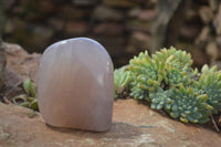Polished Pink Rose Quartz Standing Free Forms x 2 From Ambatondrazaka, Madagascar - TopRock