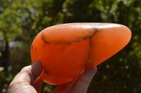 Polished Orange Twist Calcite Standing Free Forms  x 2 From Madagascar - TopRock