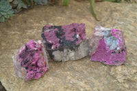 Natural Pink Salrose Cobaltion Dolomite Specimens  x 3 From Kakanda, Congo