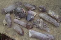 Natural Large Smokey Amethyst / Window Amethyst Crystals  x 12 From Chiredzi, Zimbabwe - Toprock Gemstones and Minerals 