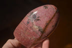 Polished  Pink & Black Rhodonite Standing Free Forms x 2 From Madagascar - Toprock Gemstones and Minerals 